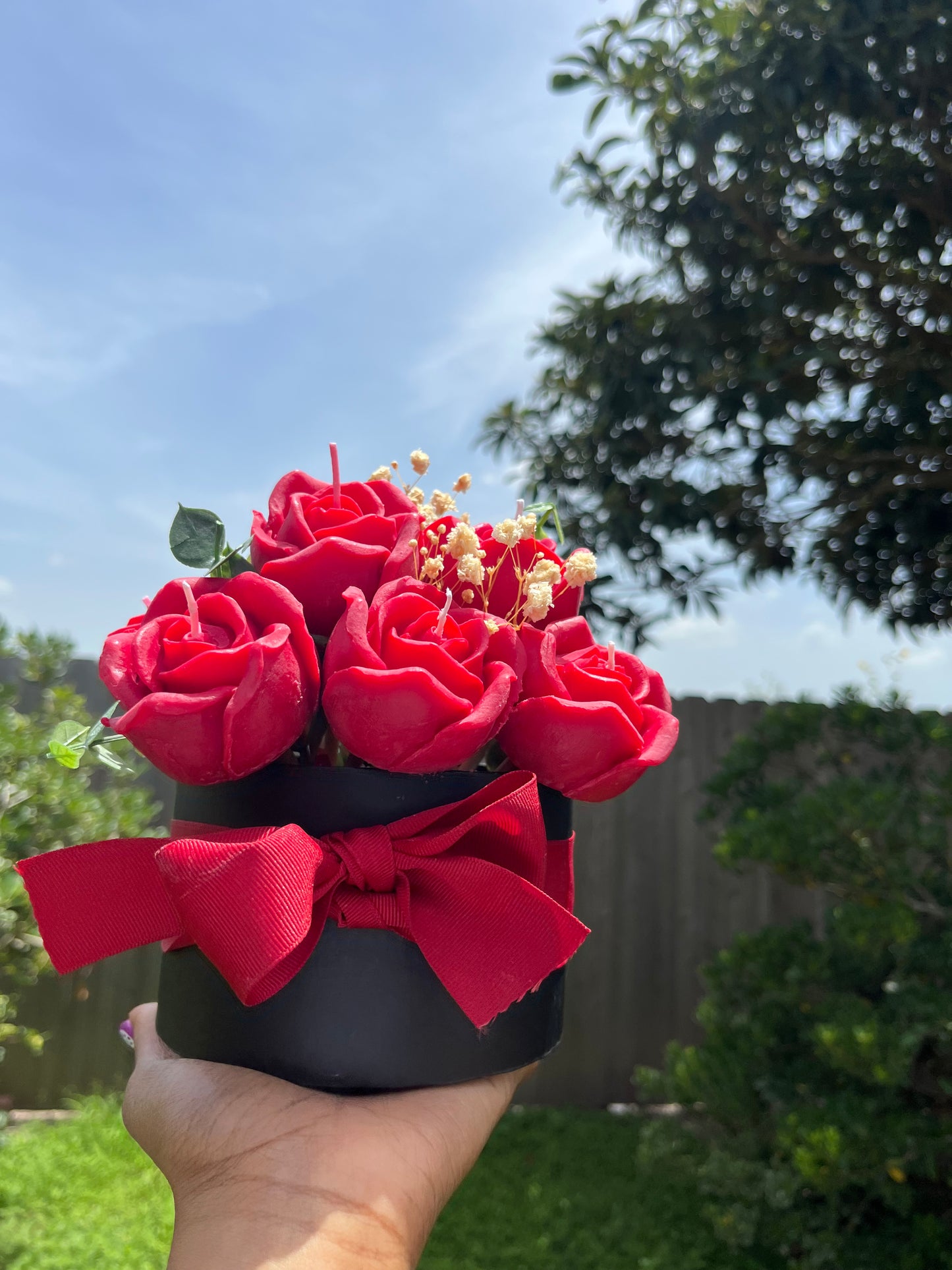 Rose Candle Bouquet