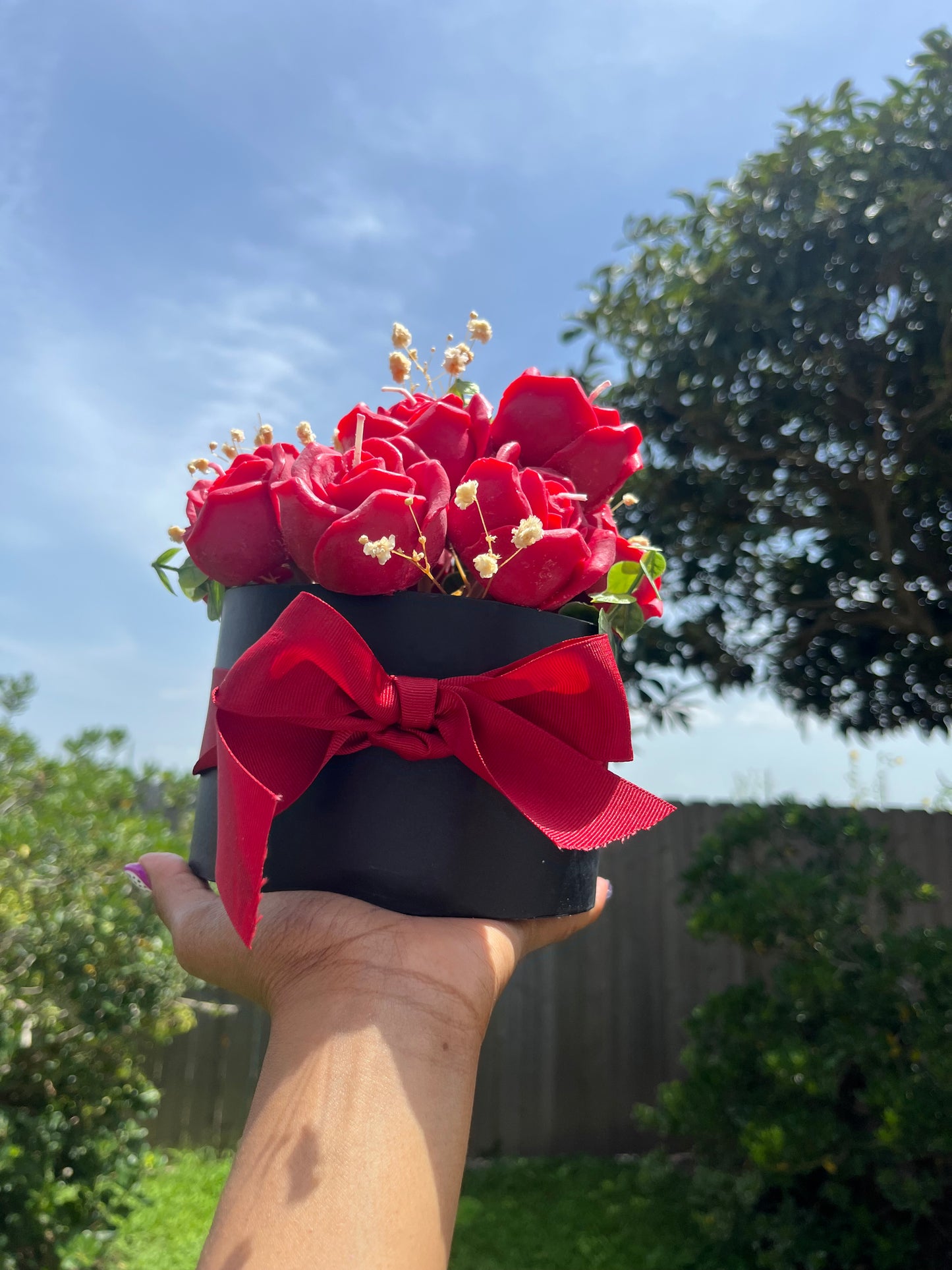 Rose Candle Bouquet