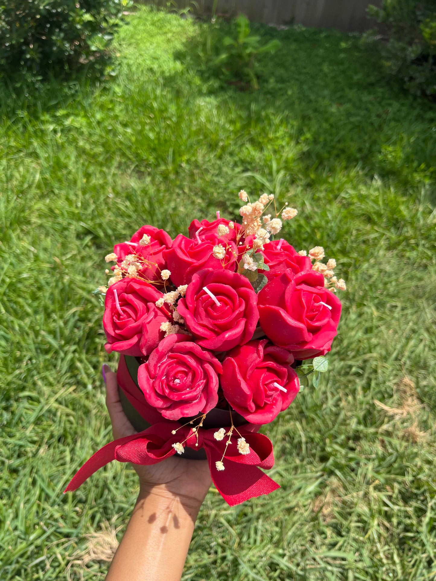 Rose Candle Bouquet